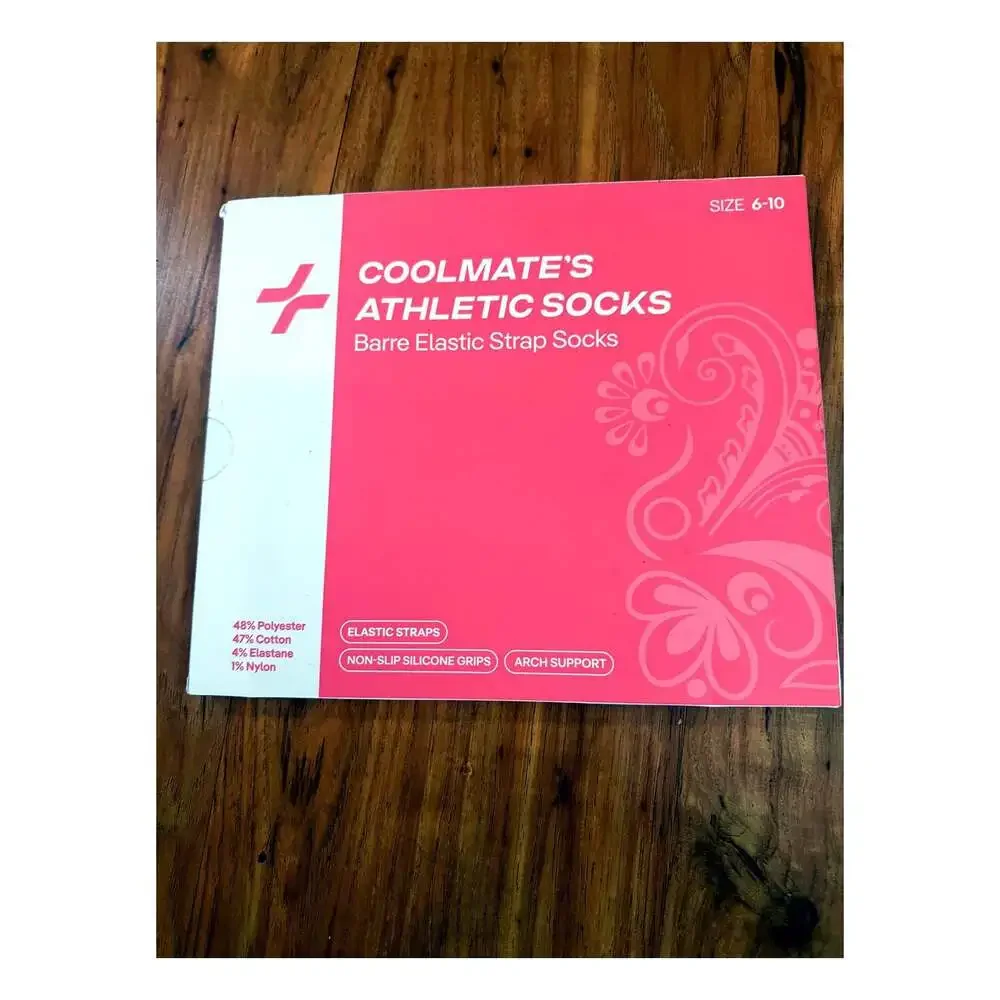 Bundle of 4 Boxes Coolmate Athletic Socks Barre Elastic Strap Socks Size 6-10